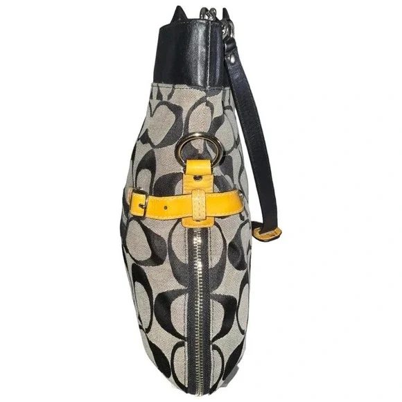 Coach Black and Yellow Shoulder Bag - Picture 8 of 14